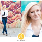 Downtown Reno Teen Portrait - young woman standing in front of mural