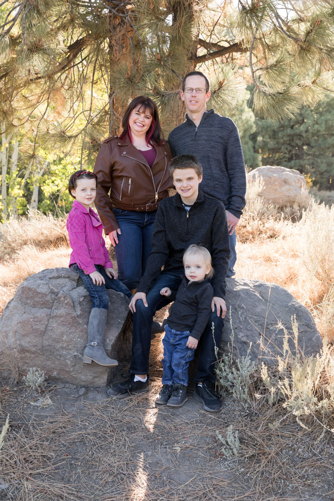 Vibrant Fall Family Photos at Thomas Creek Trailhead by Reno Family Photographer