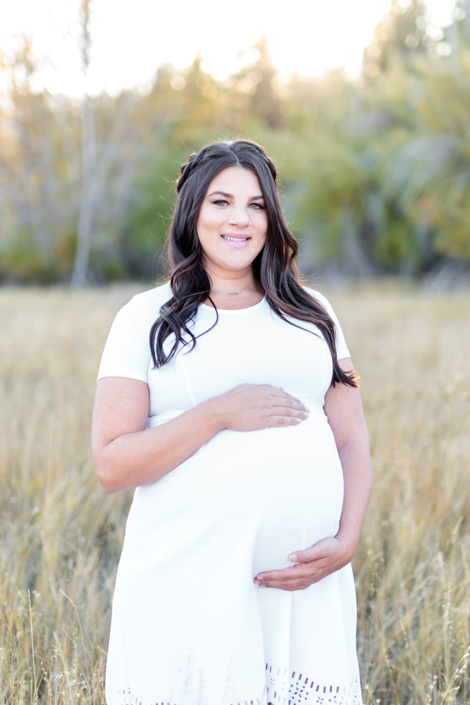 Reno maternity photos in verdi field in October by Reno Maternity Photographer