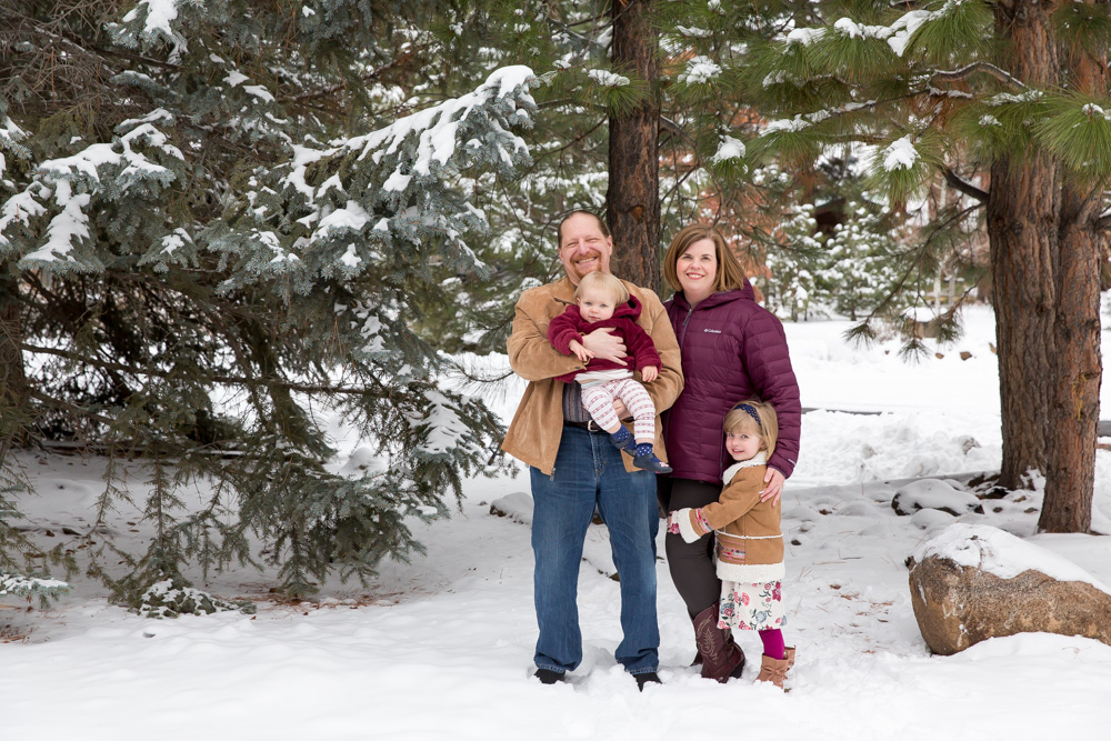 Photo of family in Verdi outdoors with snow by Reno Family Photographer
