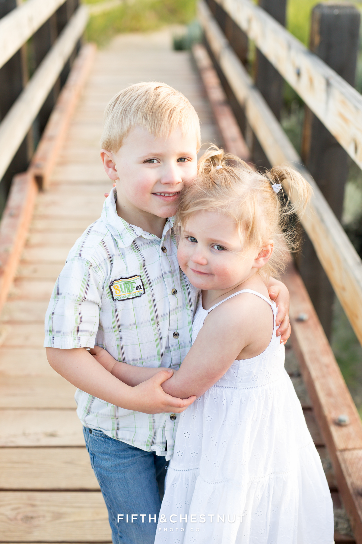 Sweet brother and sister photo during a reno maternity photo session by Reno maternity photographer