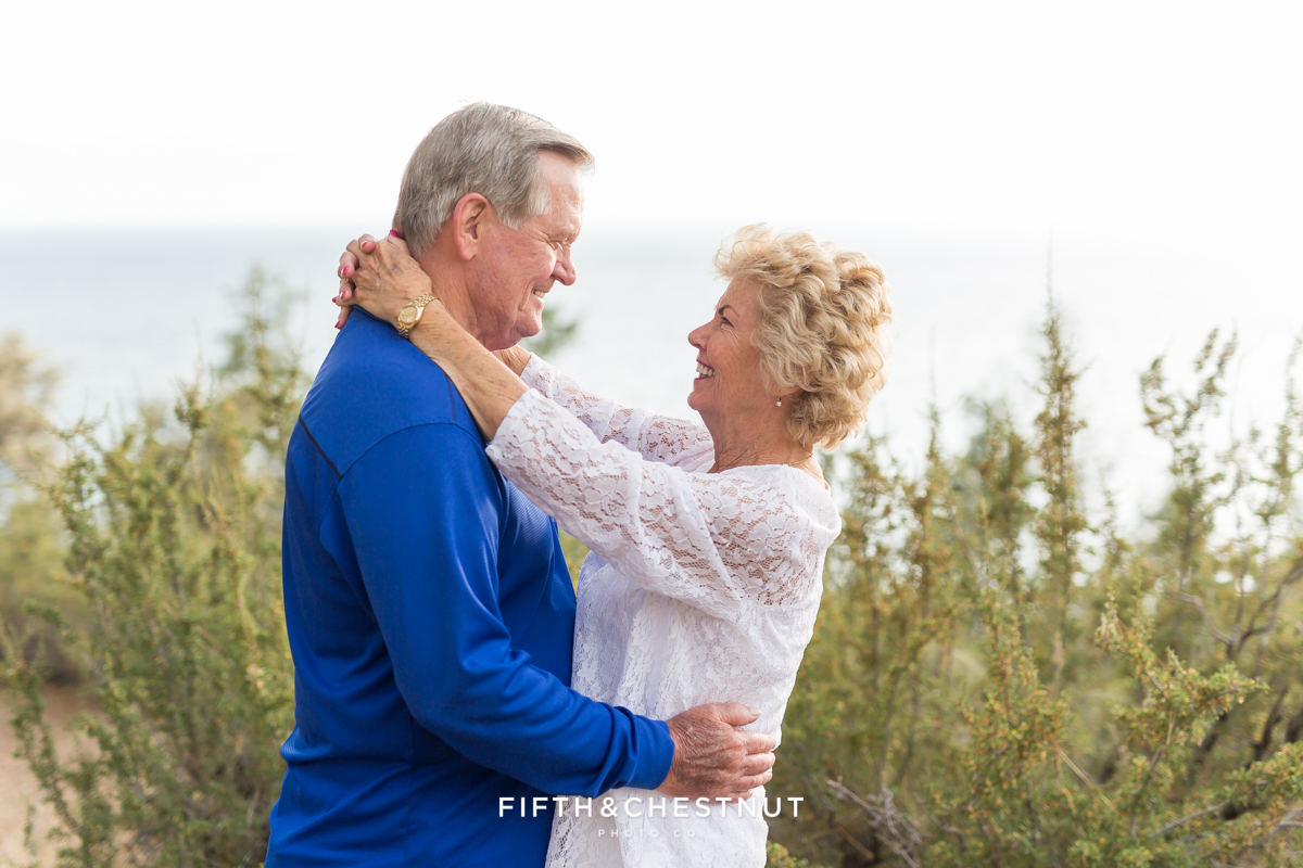 50th Anniversary and Family Photos at Logan Shoals Vista Point by Lake Tahoe Family Photographer