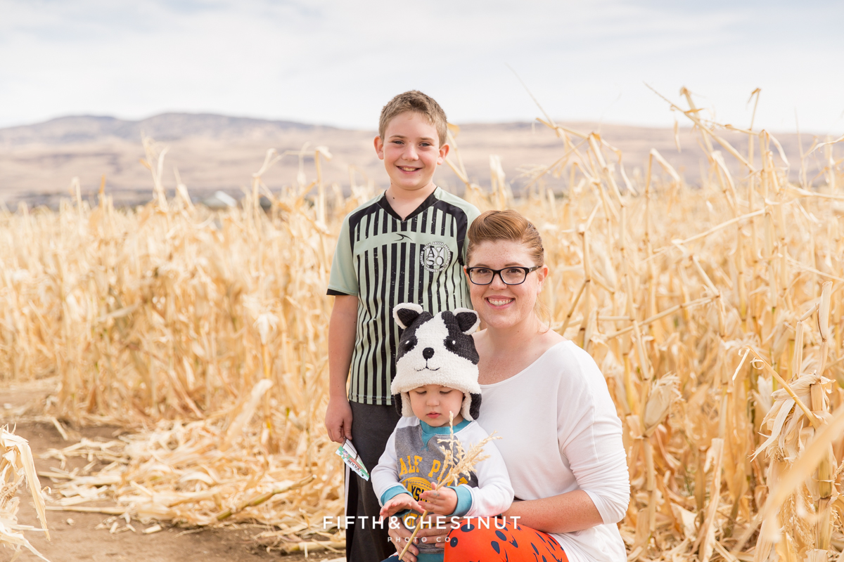 Dryden Family at the Andelin Family Farm Pumpkin Patch by Reno Family Photographer