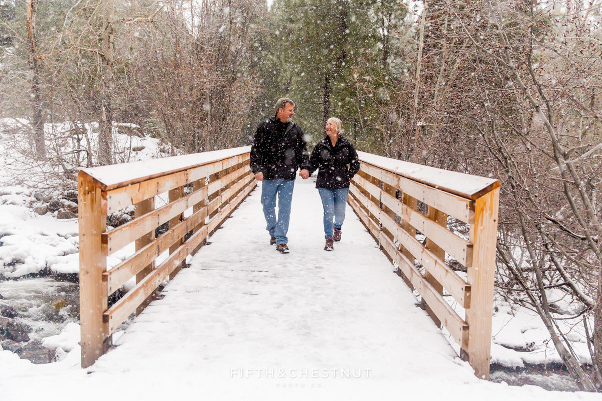 Snowy Holiday Portraits at Galena Creek Park by Reno Family Photographer