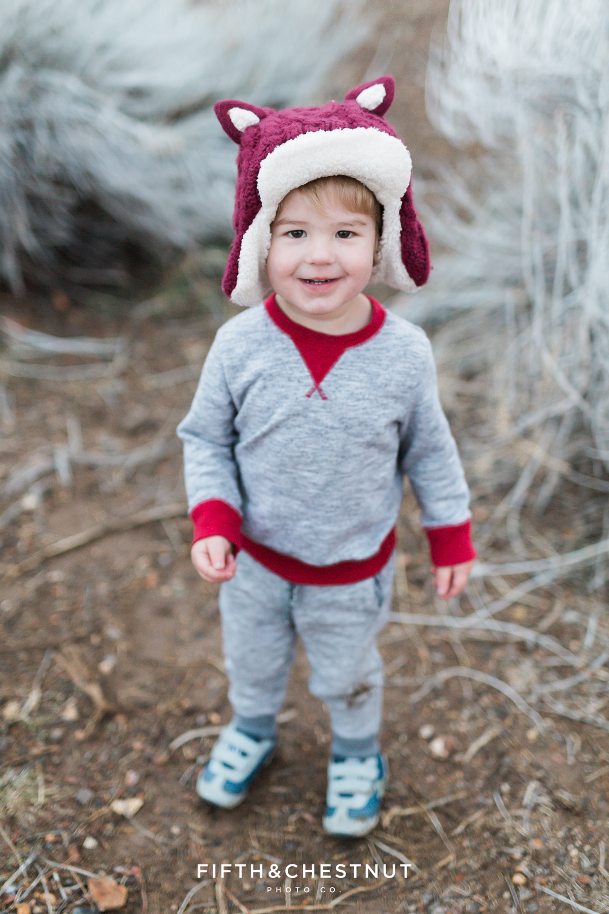 Winter Portraits of Little Boy at Hidden Valley Regional Park by Reno Child Photographer