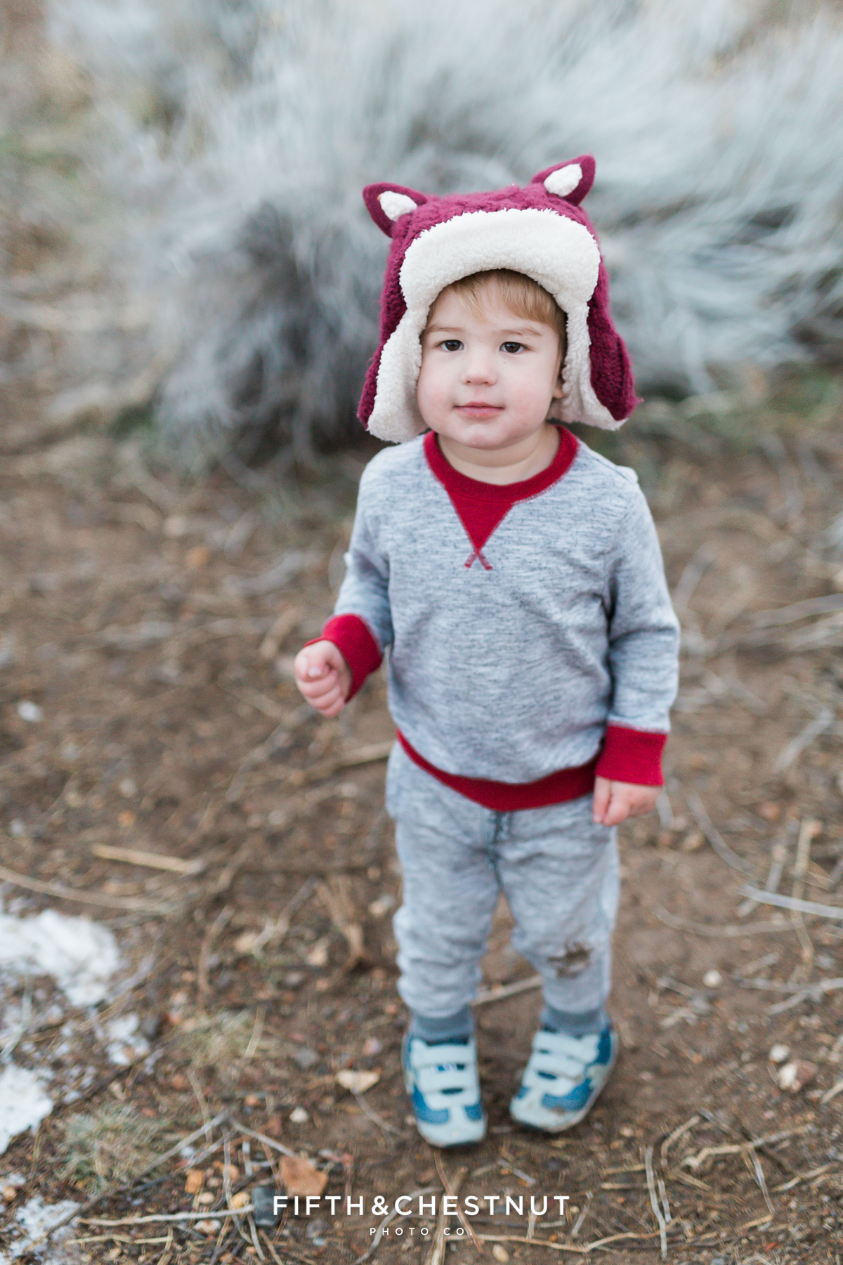Winter Portraits of Little Boy at Hidden Valley Regional Park by Reno Child Photographer