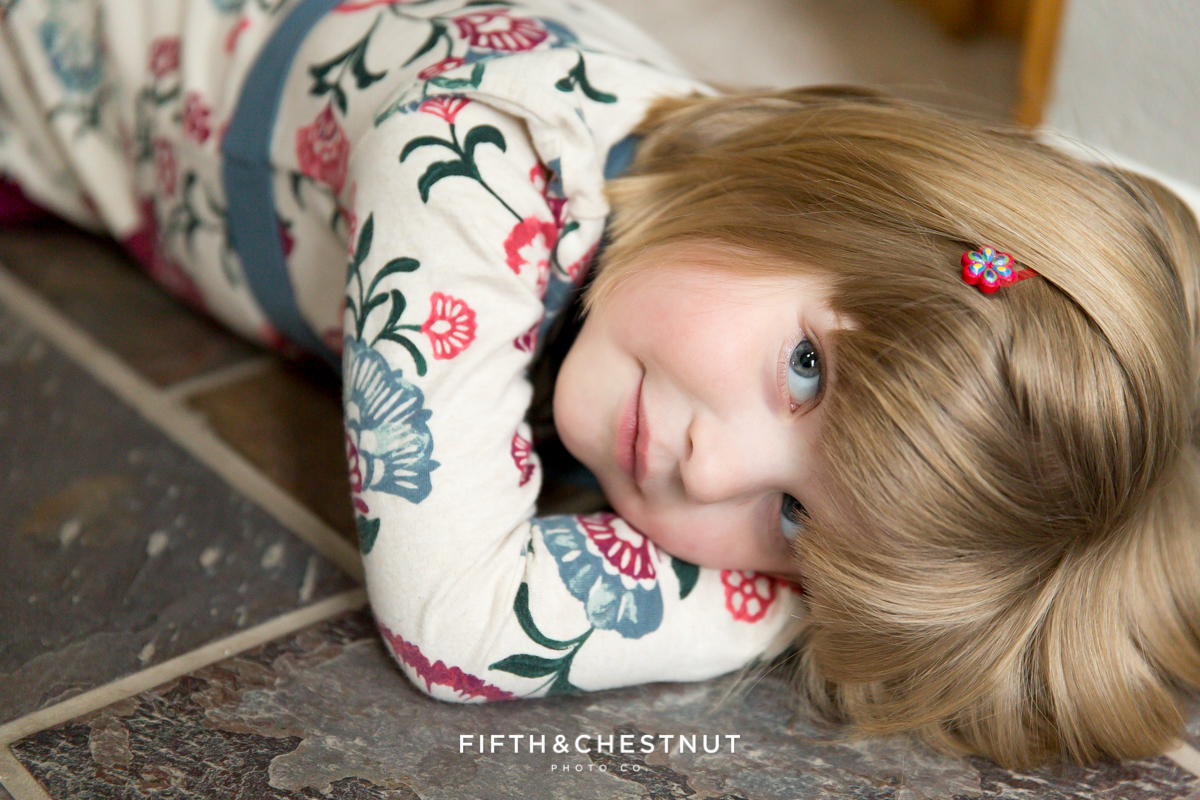 Portrait of little girl by Reno Family Photographer