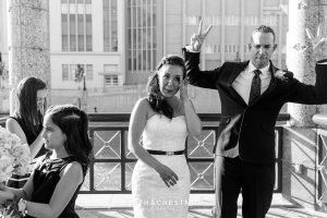 bride and groom celebrate their Downtown Reno Elopement