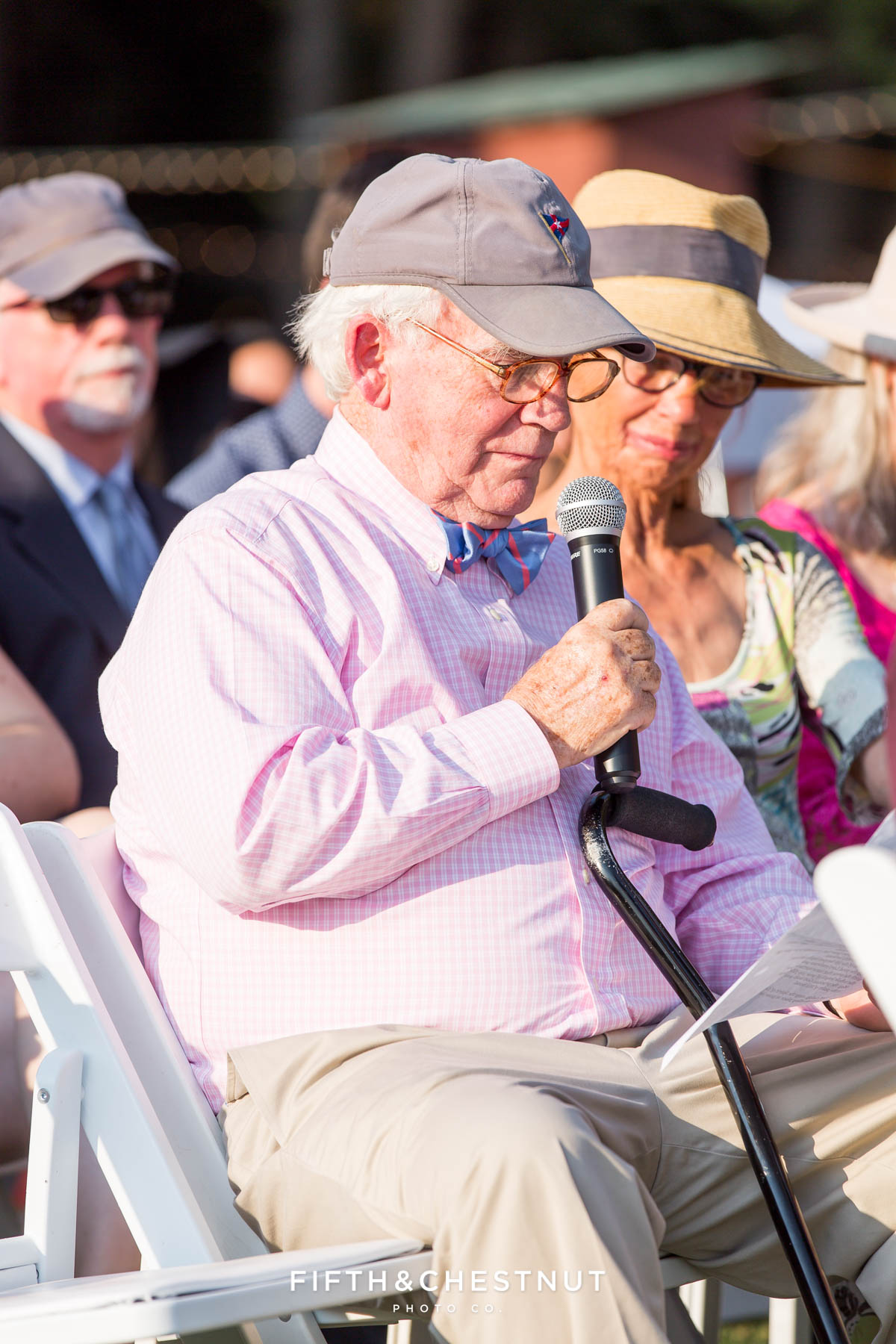 an uncle gives a statement during a Greenhorn Creek Guest Ranch Wedding ceremony