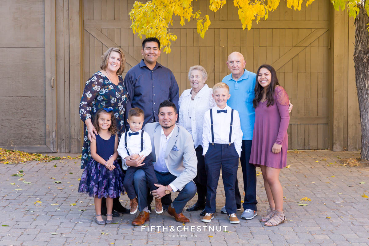 Extended family portrait in Virginia City, NV by Virginia City Photographer