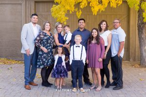 Extended family portrait in Virginia City, NV by Virginia City Photographer