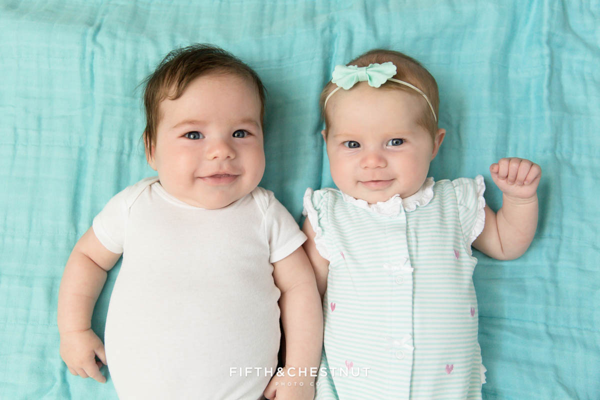 3 Month Old Twins by Reno Baby Photographer