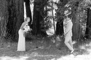 first look for a zephyr cove wedding by lake tahoe wedding photographer
