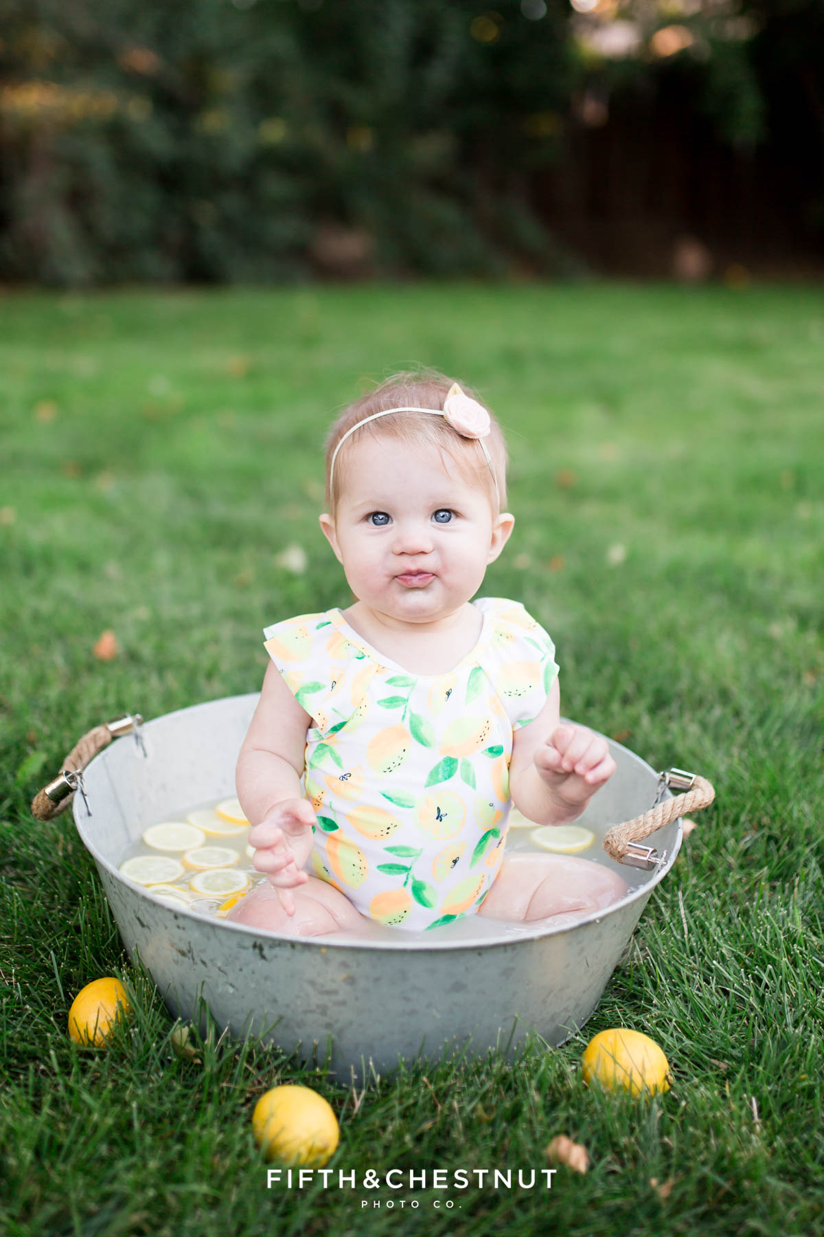 Summer Farmer and Milk Bath Baby Photos by Reno Baby Photographer