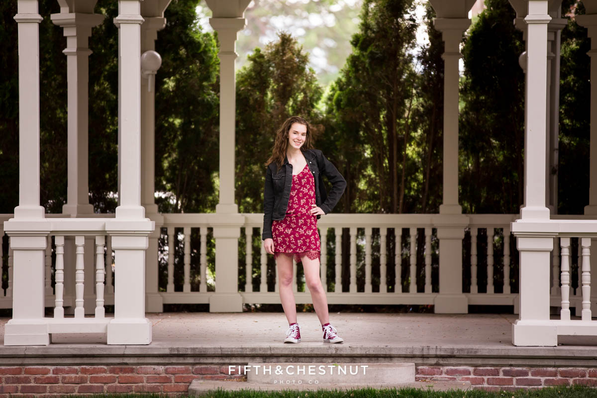 Fun and edgy spring Reno High School Portraits by Reno HIgh School Senior Photographer at UNR on a windy spring day.