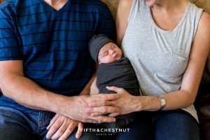 focus on a newborn baby boy for his newborn portraits by Reno Newborn Photographer