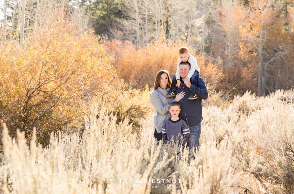 Gorgeous Fall Thomas Creek Trail Family Photos by Reno Family Photographer