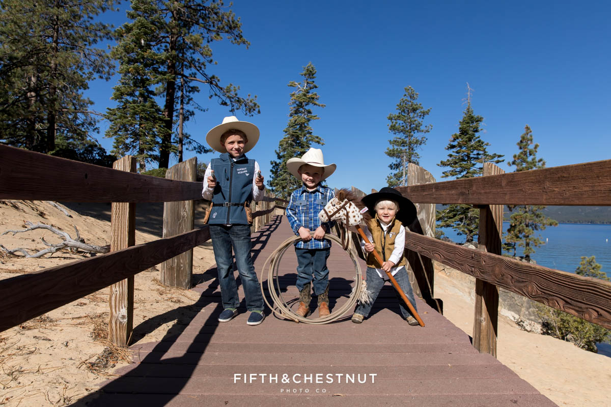 Western Fall Lake Tahoe Family Portraits at Sand Harbor by Reno Family Photographer