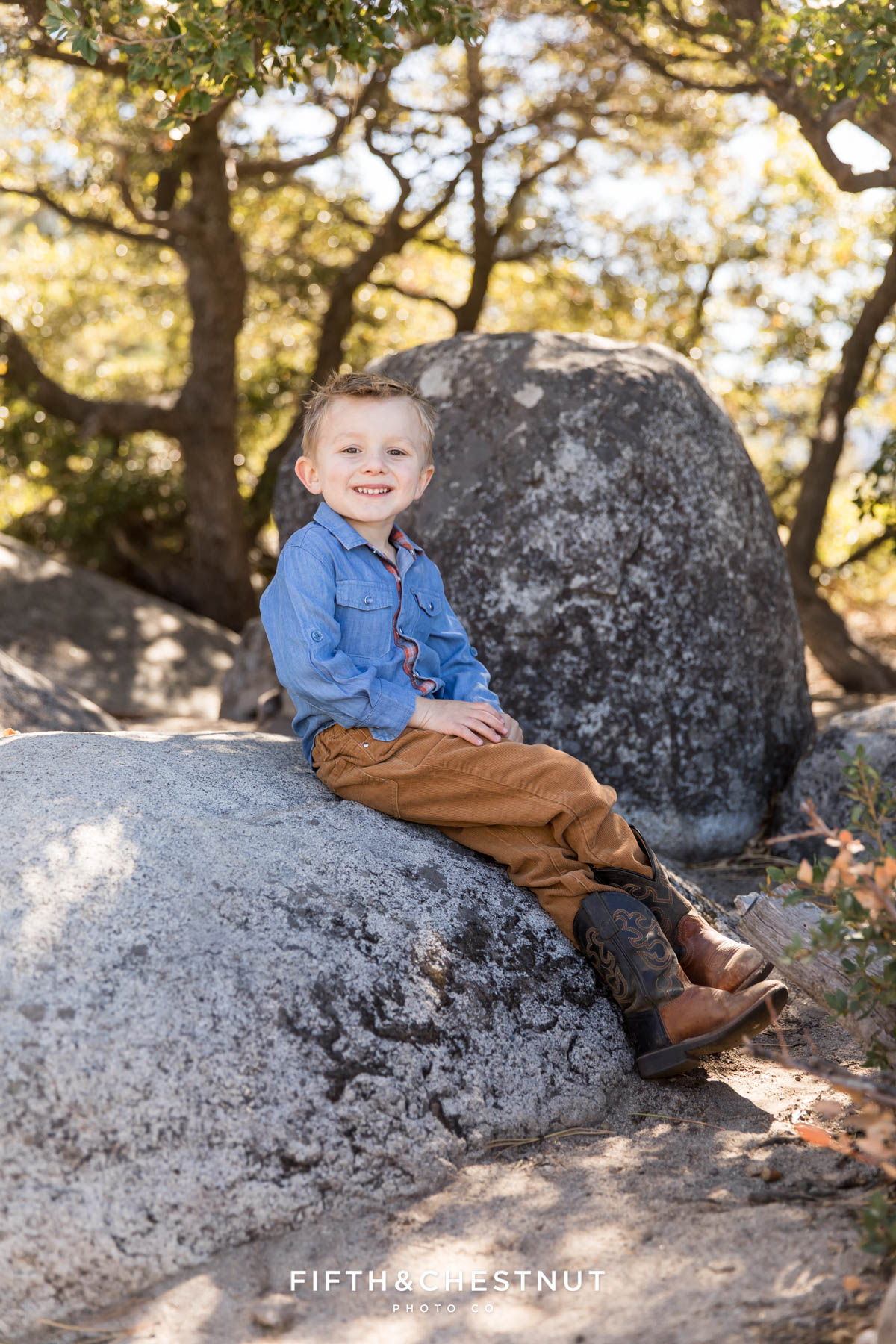 Western Fall Family Portraits at Sand Harbor by Reno Family Photographer