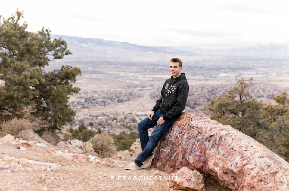 Geiger Grade Overlook Winter Reno High School Senior Portraits | Reno High School Senior Photographer