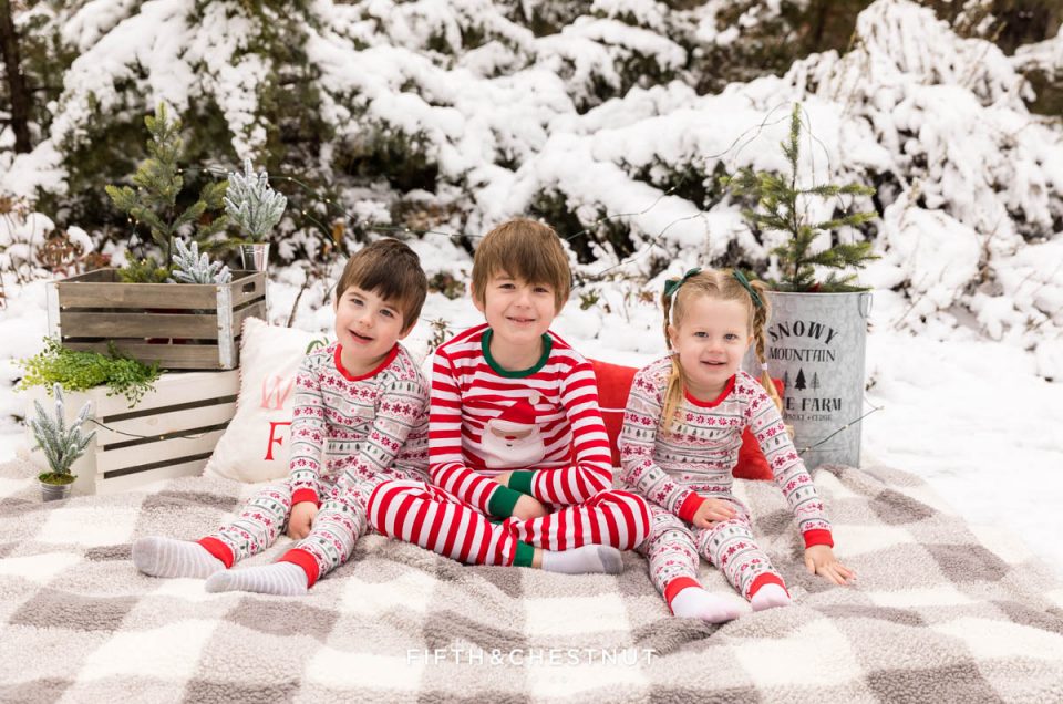 Adorable Reno Holiday Pajama Mini Session with Reno Photographer Kids