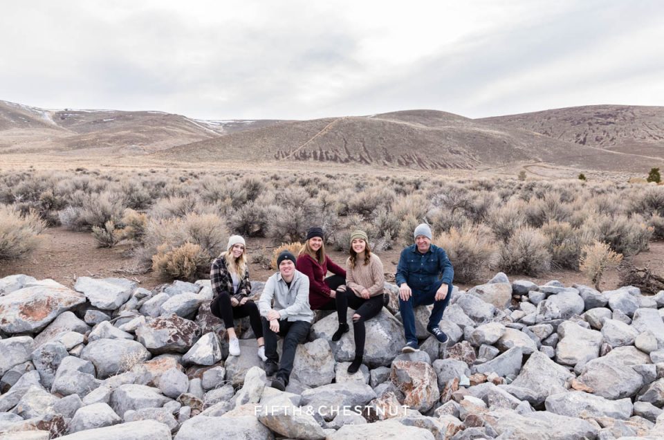 Desert Family Portraits in Winter by Reno Family Photographer