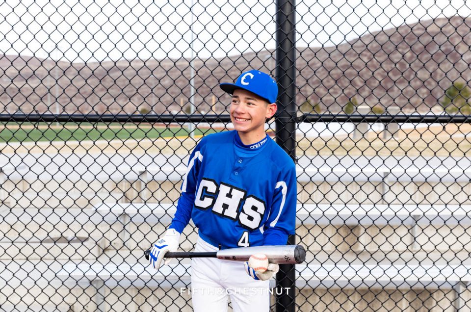 Baseball Themed Senior Portraits by Reno Senior Photographer