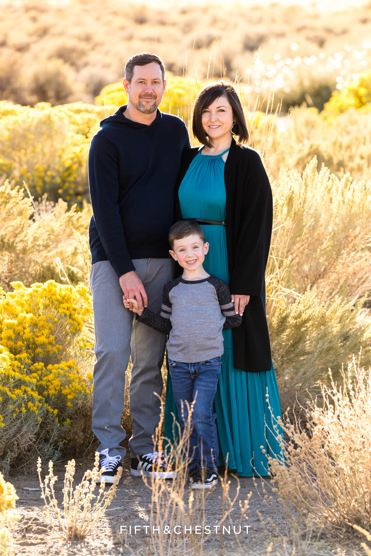 Sunny Fall Desert Family Portraits