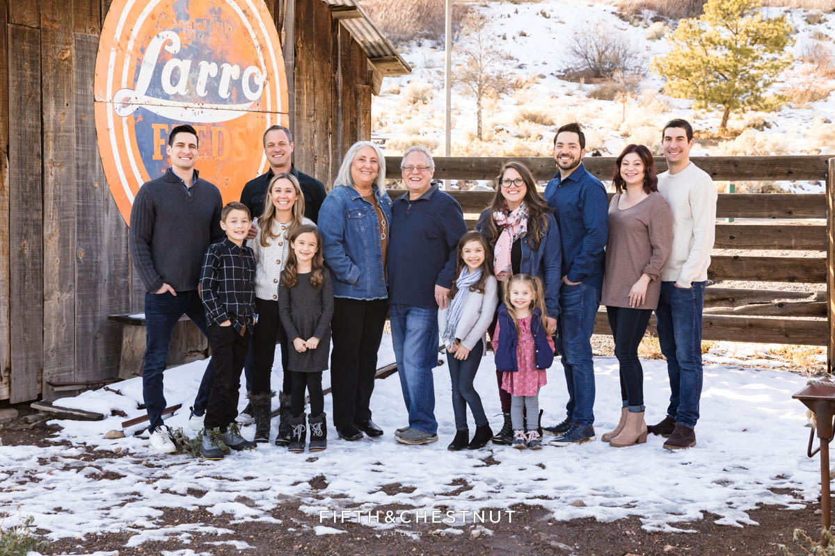 Casual December Reno Family Portraits at Bartley Ranch