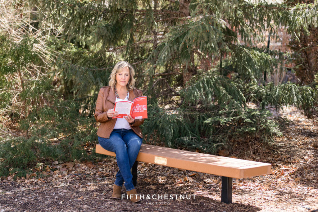 Indoor and outdoor casual spring branding photos for the launch of an online counseling course by Reno Marriage and Family Therapist