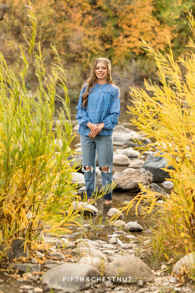 Cross Country Manogue Senior Portraits with a Rustic Vibe at Mayberry Park by Reno Senior Photographer.